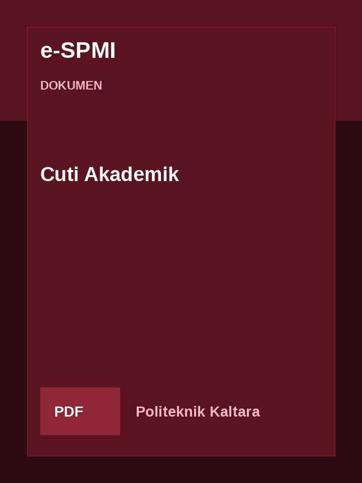 Cover Cuti Akademik