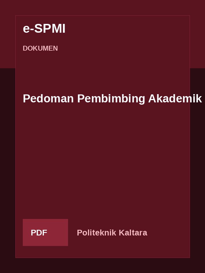 Cover Pedoman Pembimbing Akademik