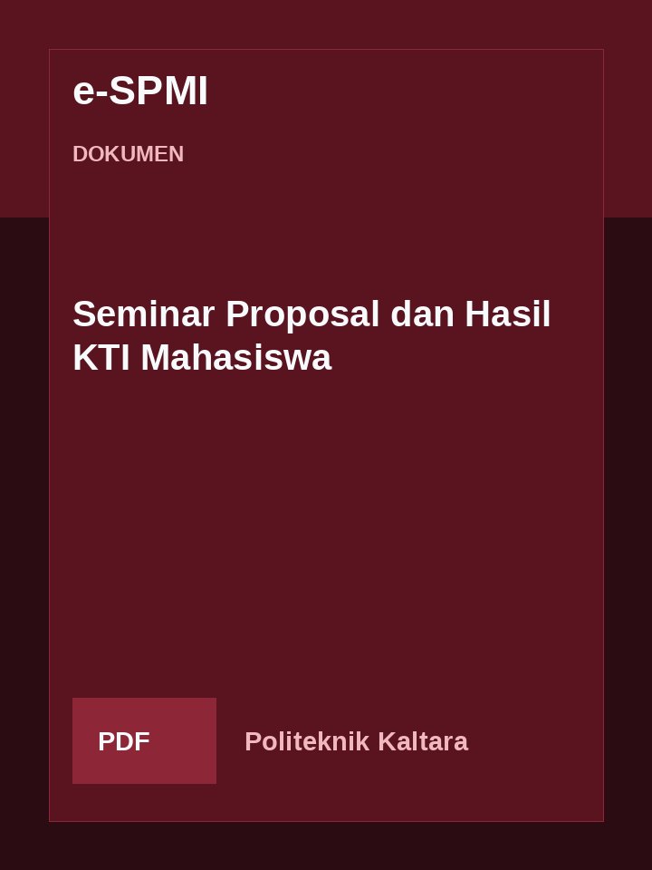 Cover Seminar Proposal dan Hasil KTI Mahasiswa