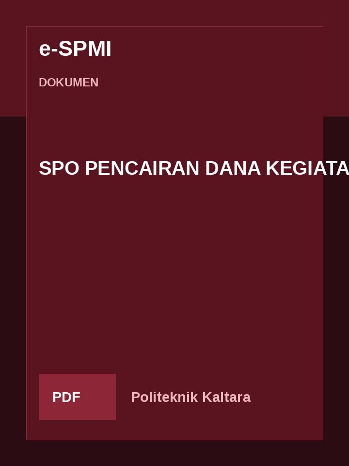 Cover SPO PENCAIRAN DANA KEGIATAN