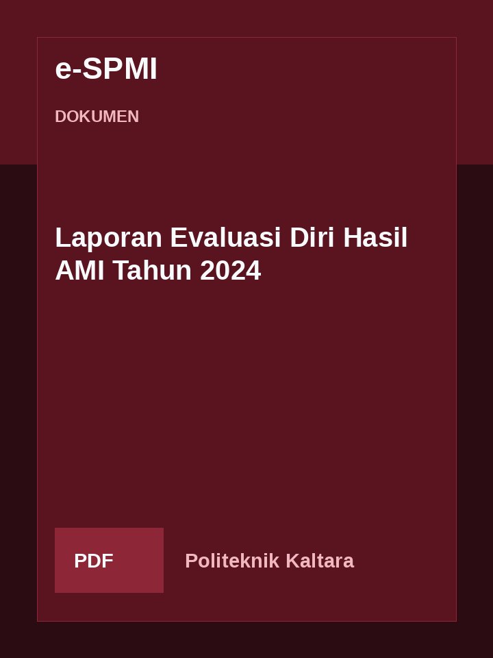 Cover Laporan Evaluasi Diri Hasil AMI Tahun 2024