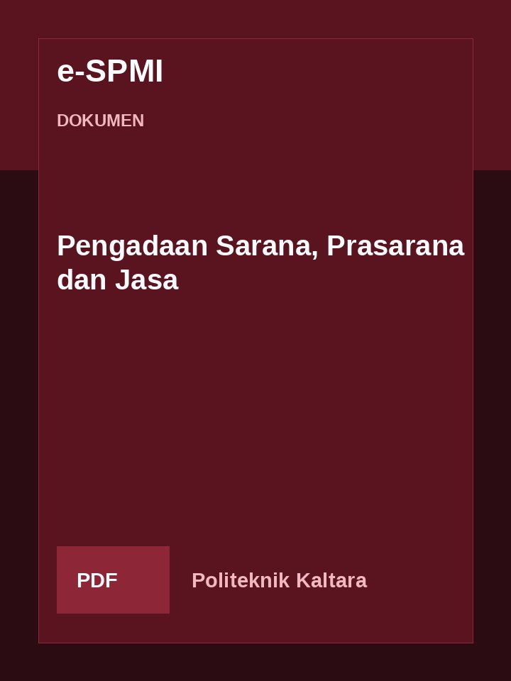 Cover Pengadaan Sarana, Prasarana dan Jasa