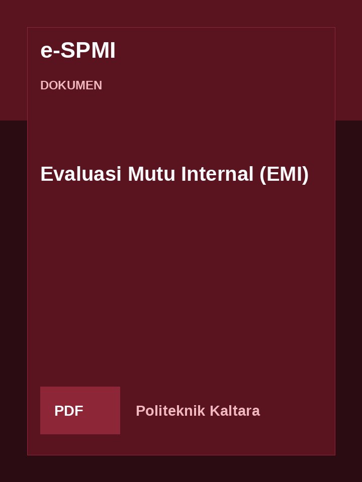 Cover Evaluasi Mutu Internal (EMI)
