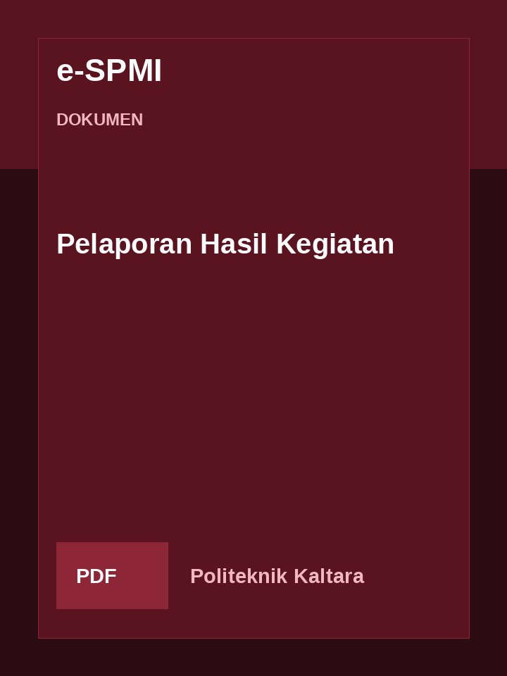 Cover Pelaporan Hasil Kegiatan