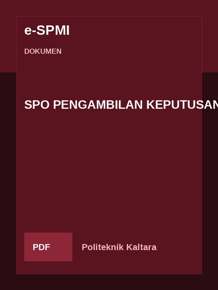 Cover SPO PENGAMBILAN KEPUTUSAN