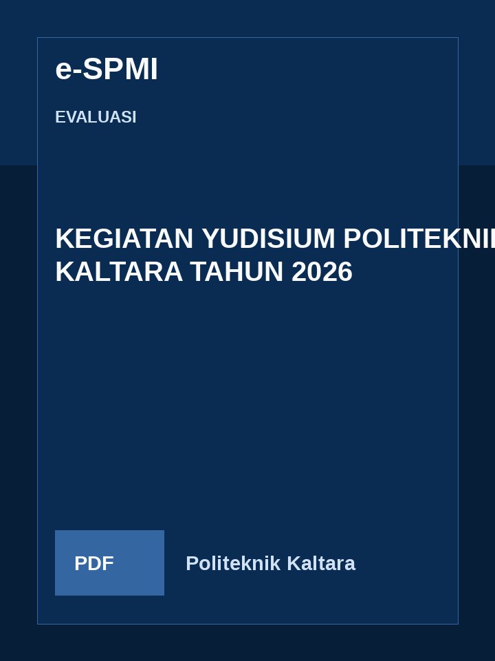 Cover KEGIATAN YUDISIUM POLITEKNIK KALTARA TAHUN 2026