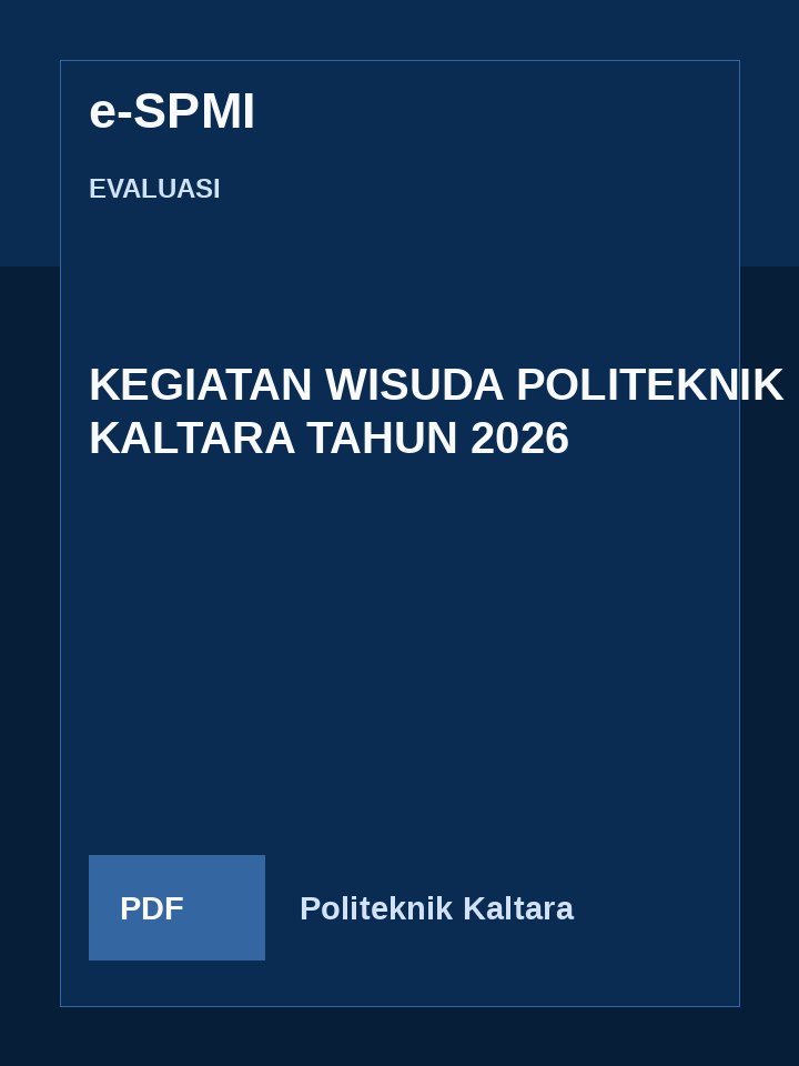 Cover KEGIATAN WISUDA POLITEKNIK KALTARA TAHUN 2026